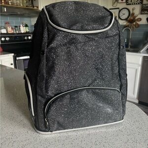 Varsity Black Metallic Backpack